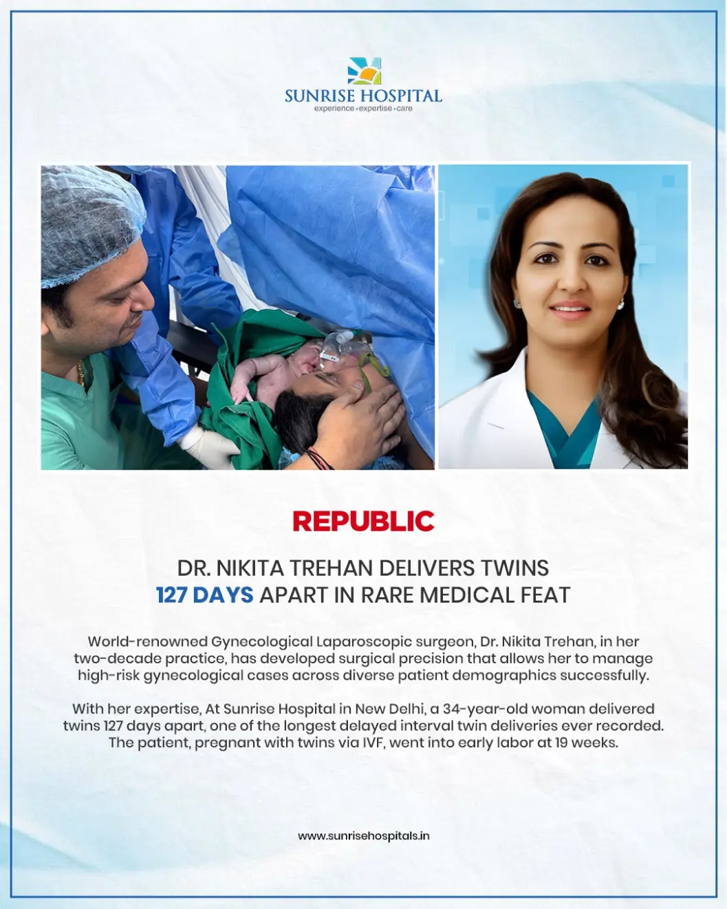 Nikita Trehan Delays Twin Delivery